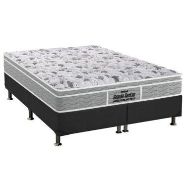 Imagem de  Cama Box Queen: Colchão Ortopédico Probel D45/EP Anatômico Guarda Costas Próextreme Plus + Base CRC Suede Gray(158x198)