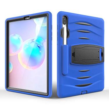 Imagem de QYiD Capa para Galaxy Tab S6 10,5 SM-T860/T865, capa protetora resistente à prova de choque de três camadas com suporte integrado e slot para caneta para Samsung Galaxy Tab S6 (2019) 10,5"