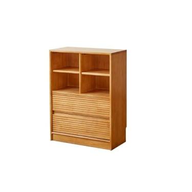 Imagem de GRFIT Estante de livros estante de livros baixa sala de estar armário baixo armário lateral simples armário combinado quarto armário de armazenamento estante (tamanho: B)