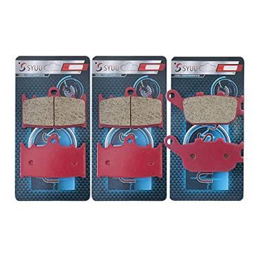 Imagem de S SYUU Pastilha de freio de cerâmica dianteira e traseira compatível com Suzuki GSF 1200 Bandit 2006 GSX 1250 F 2010 2011 2012 2013 2014 FA158F FA174R