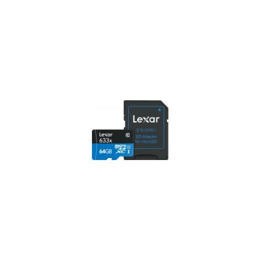 Imagem de Cartão de Memória MicroSDXC Lexar Blue 64GB 633x UHS-I 100MB/s
