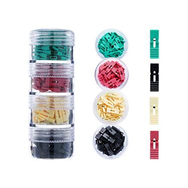 Imagem de 200 peças de tampas de jumper de computador padrão com alça de pino shunt curto-circuito conector de 2 pinos (Shunts). Adequado para curto-circuito de placa mãe Arduino Raspberry Pi PCB PC DVD HDD e outros itens.