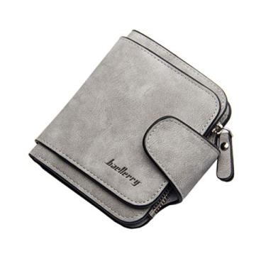 Imagem de Carteira masculina, carteira feminina com compartimento para cartão de crédito, bolso para moedas, proteção RFID, F, one size, Vintage