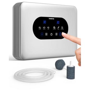 Imagem de Máquina de geração de ozônio portátil para água e ar, com saídas duplas, íons negativos e temporizador, prata