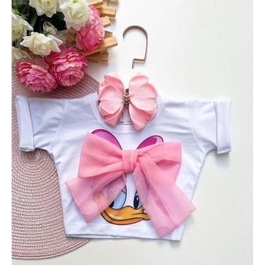 Imagem de Blusa cropped infantil menina - Personagens Stitch - Minnie