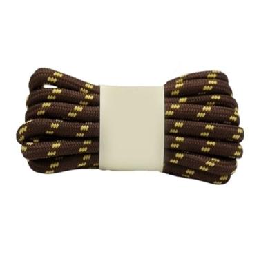 Imagem de Cadarços Redondos Para Caminhadas Ao Ar Livre, Cadarços Esportivos Para Crianças, Tênis, Cadarços De Comprimento(Coffee yellow,100cm)