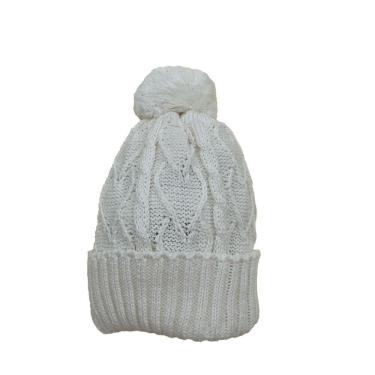 Imagem de Gorro de Tricô Para Meninas Com Pompom Pérola