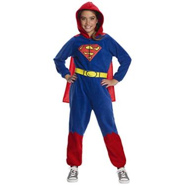 Imagem de Rubie's DC Super Heroes Girl's Superman One-Piece Costume Jumpsuit, Small