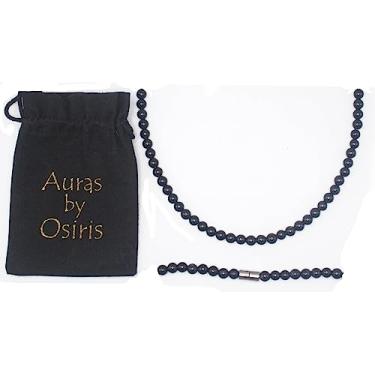 Imagem de Auras by Osiris Colar masculino de cristal curativo – Correntes com contas de 16/19/24/76 cm com pedras preciosas de 6/8/10/12/14/16 mm feitas à mão nos EUA, 19 inches, Cristal, Sem Pedra Preciosa