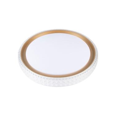 Imagem de Plafon Nordecor Kenle 2665 Redondo Led Bivolt Dourado Fosco