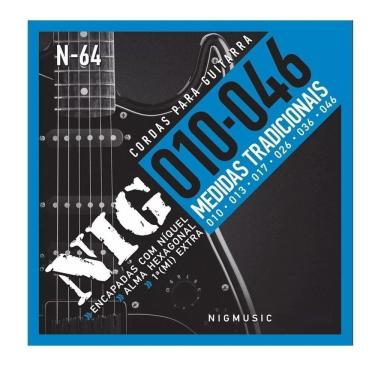 Imagem de Encordoamento Cordas Para Guitarra Nig 010/046 - Mi Extra