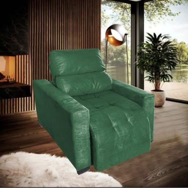 Imagem de Poltrona do Papai Retrátil e Reclinável Madri Verde