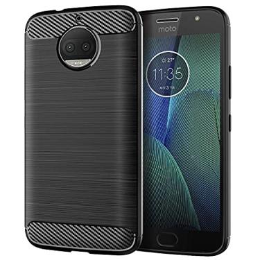 Imagem de Capa para Motorola Moto G5S Plus, capa para Moto G5S, capa para Moto G5 Plus, capa para Moto G5, tecnologia de absorção de choque de TPU (preta, para Motorola Moto G5)