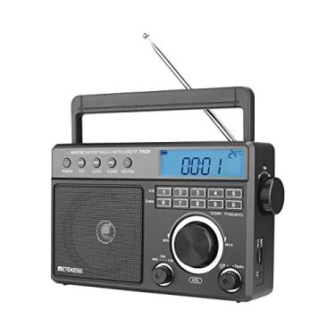 Imagem de Retekess Rádios portáteis de onda curta TR629, rádio digital AM FM Plug in com DSP, suporta tela LCD com retroiluminação, ajuste digital e predefinição, USB, micro SD, relógio, gravador