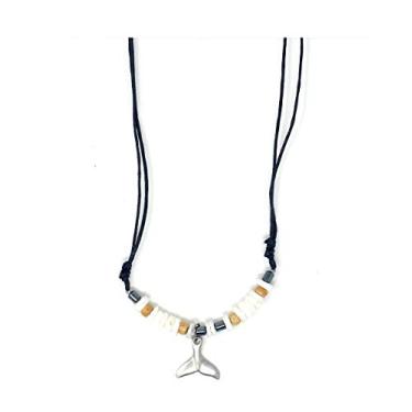 Imagem de Island Heritage Mauna Kai Colar feminino com cordão de cera em estanho do oceano havaiano, Cordão de cera