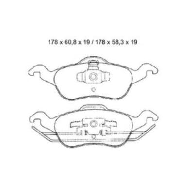 Imagem de Pastilha De Freio Focus Hatch 1.6 Dianteira Sistema Teves 1240 Syl