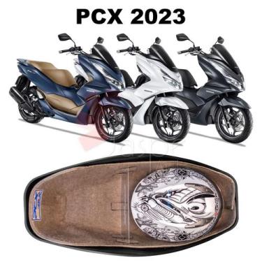 Imagem de Forração Honda Pcx Dlx 2023 Acessório Forro Bege + Divisória - Jaspe A