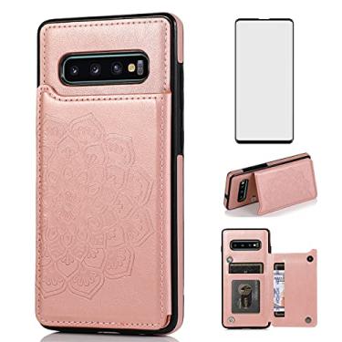Imagem de Asuwish Compatível com capa para Samsung Galaxy S10 Plus e protetor de tela de vidro temperado com compartimento para cartão com suporte para celular para Glaxay S10+ Galaxies S10plus 10S Edge Gaxaly