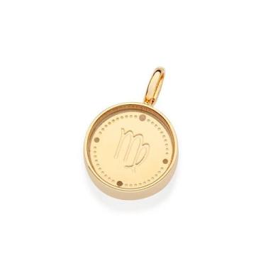 Imagem de Pingente banhado ouro 3x 24k 18k e 22k  unissex signo virgem acrílico 