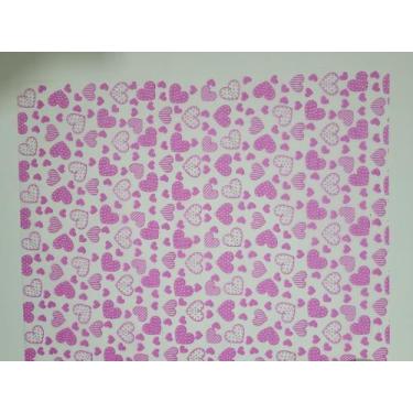 Imagem de Papel de Seda 50x70 cm  Pacote C/50 Unidades  - CORAÇÃO ROSA - ART COL