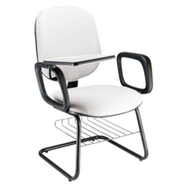 Imagem de Cadeira Universitária com prancheta para Escolas Linha Uno Branco - De