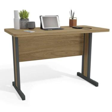 Imagem de Mesa para Escritório 1,23m Secretária com Pés Metálicos 1120 Versátil 