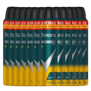 Imagem de Kit Desodorante Antitranspirante Aerosol Masculino Rexona V8 250 ml - 