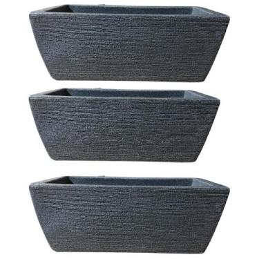 Imagem de Kit  3 Jardineira Luxo Floreira de chão Horta em casa modelo jateado 4