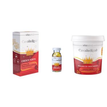 Imagem de Vita Seiva Cavalo Real Cresce Forte 03 Produtos (Kit Cresce/Aditivo/Ma