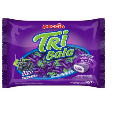 Imagem de Bala Mastigável Uva Tribala 500Gr - Peccin