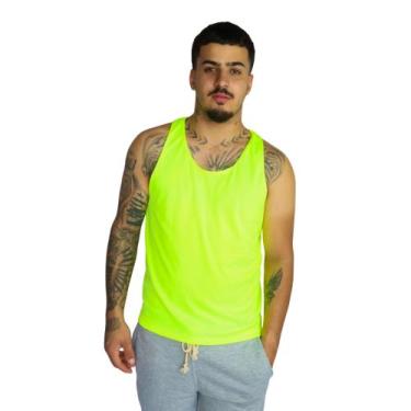 Imagem de Regata Nadador Masculino Academia Fitness - JinkingStore, Amarelo, GG