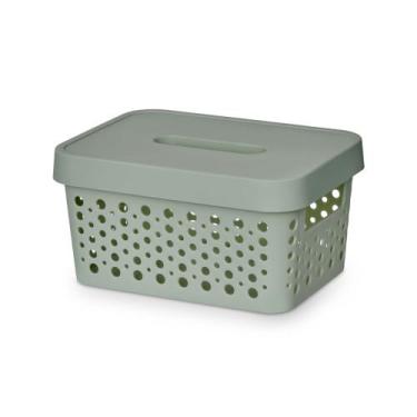 Imagem de Cesto Organizador 2l Multiuso Com Tampa - usual plastic, Verde