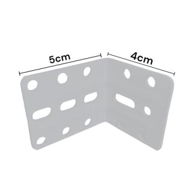 Imagem de Kit 45 Suporte Em L Branco 4 X 5 Para Trilho Suiço - ART DECORAR