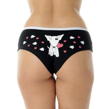 Imagem de Kit com 5 Calcinhas Sula Algodão Penteado - Click Mais Bonita, P