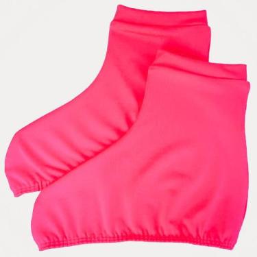 Imagem de Polaina Cobre Botas Capa Para Patins Patinashow Rosa Neon, M