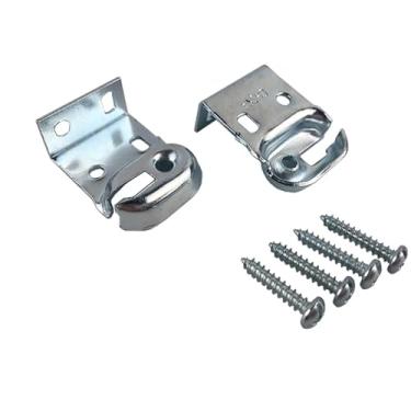 Imagem de ZCZQC 1 conjunto de acessórios de suporte de engrossamento de cortina de metal Suporte de persiana de polia fixa 3,8 x 2,5 cm com parafusos, persiana de rolo, quadrado, código de montagem, suporte