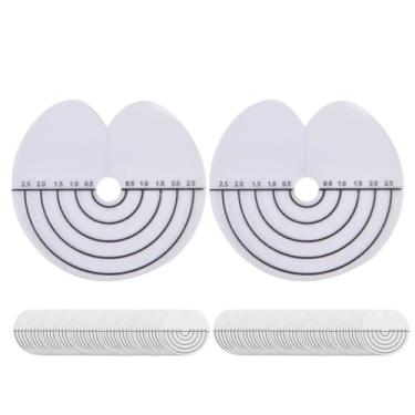 Imagem de Pacote com 50 protetores térmicos, extensões de cabelo de orifício único circular com escala, espaçadores protetores de cola Fusion para colagem de extensão de cabelo (50)