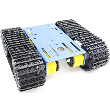 Imagem de Kit de chassi de tanque RC rastreado com 4 peças de motores DC TT para Arduino UNO R3/Raspberry Pie/STEAM Education, TT04 plataforma de chassi de carro tanque inteligente para adultos e adolescentes
