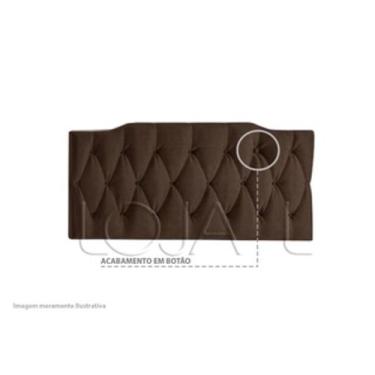 Imagem de Cabeceira Estofada Cama Box Solteiro 90 cm Nicole - Magazine L, Marrom