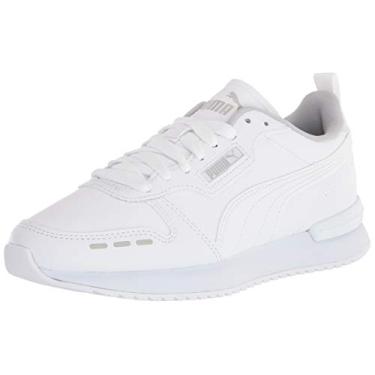 Imagem de PUMA Tênis infantil unissex R78, Puma branco-puma branco-cinza violeta, 4 Big Kid