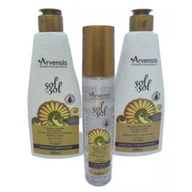 Imagem de Kit Proteção Solar Dos Fios Sh +masc + Spray Elixir Arvensis