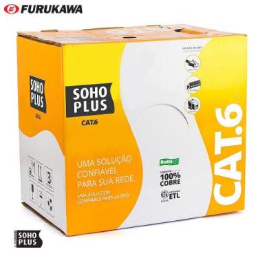 Imagem de Cabo de Rede Cat6 Soho Plus Furukawa Azul 100 m + 10 Rj45 Cat6 Furukaw