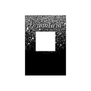 Imagem de Painel De Festa Vertical Interativo 1,50 x 2,20 - Formatura Preto Efei