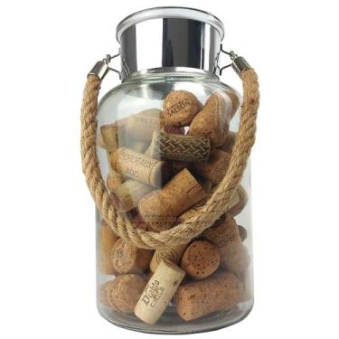 Imagem de Garrafa Porta Rolha De Vinho Champanhe Luxo Vaso Decoração 26 cm - Vit