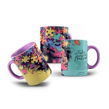 Imagem de Caneca de Porcelana Dia Internacional da Mulher 8 de Março - VilelaGG