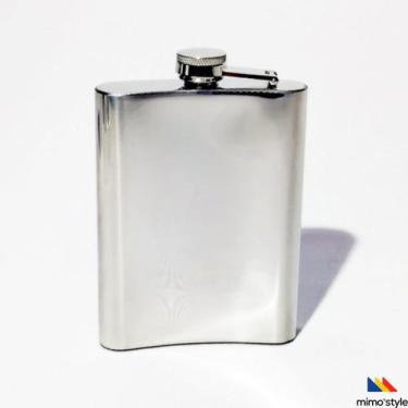 Imagem de Cantil Inox Frasco 220ml Garrafa Whiskeira Whisky Bolso Bar - Mimo Sty