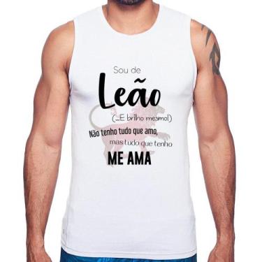 Imagem de Regata Sou de Leão - Foca na Moda, Branco, GG