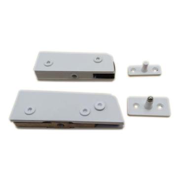 Imagem de Kit dobradiças + pivôs para porta pivotante de vidro temperado blindex