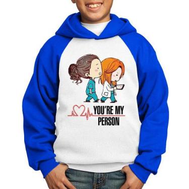 Imagem de Moletom Infantil You're My Person - Foca na Moda, Branco, Azul, 14