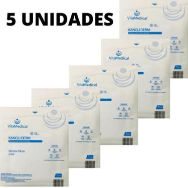 Imagem de Kit 5 Curativo Hidrocoloide 10x10cm - Kangli Derm G1318 - Vitamedical
